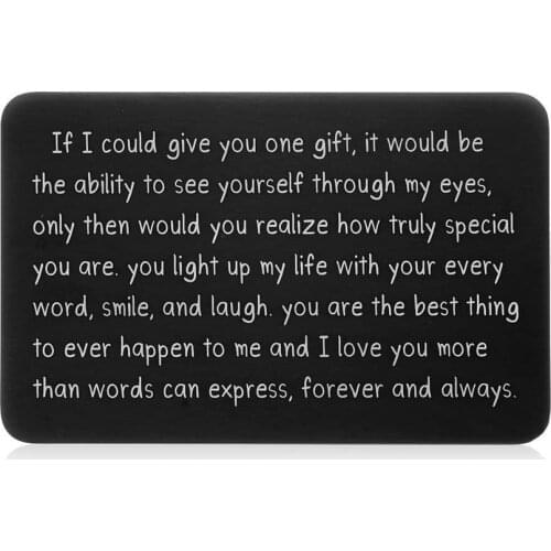 Wallet Insert Card Anniversary Birthday Gifts for Him Men Husband Valentine from Wife Girlfriend Boyfriend Gift for Groom Fiance