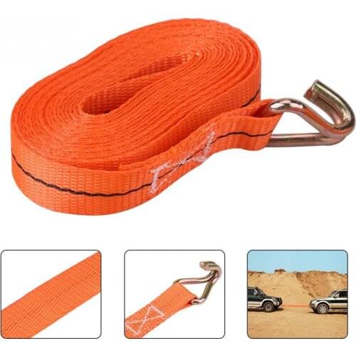 5m/16ft Tie Down Lashing Strap Heavy Duty 1 Ton for Cargo Van Trailer Emergency Tensioning Belts High strength polyester Orange