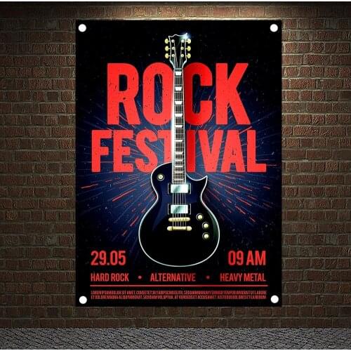 Metal Music pop Band graffiti culture Shabby chic Rock poster flag banner tapestry cloth Art Bar Cafe Bedroom Home Decor Gift O2