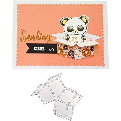 Julyarts Metal Cutting Dies Cut 3D Gift Box Present Case Scrapbooking Paper Craft Card Album Punch Art Cutter