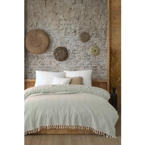 Natural Pique Bed and Sofa Cover Quilt 100% Cotton Ultra Soft Luxurious Double Throw Bedding Set Duvet 200X230cm