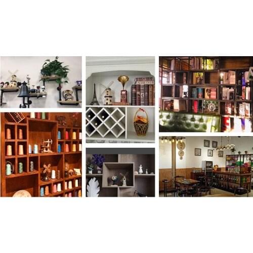 Manta nostalgic bookcase home decoration american living room wine cabinet restaurant clothing store nordic retro book shelf