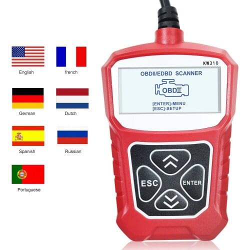 OBD2 Car Scanner Diagnostic Tool KW310 OBD2 Scanner for Automatic Real-time Data Complete Car Scanner Car Repair Detection Tool