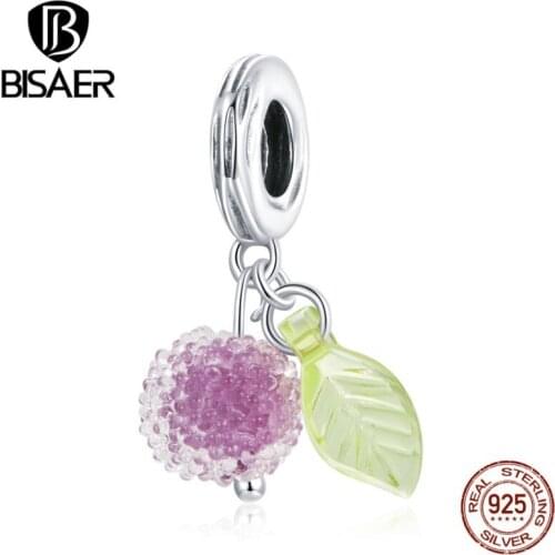 Bisaer Authentic 925 Sterling Silver Flower Elf Fairy Charm fit Original Brand Bracelet Silver Jewelry Accessories ECC1802