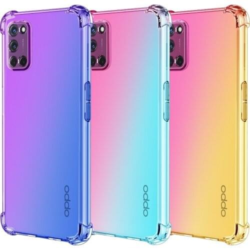 Shockproof Case For OPPO Find X2 Pro Lite A72 A52 A12 A92S A31 F15 Color Silicone Cover For Reno 3 Pro A5 A9 2020 ACE 2 A8 A91