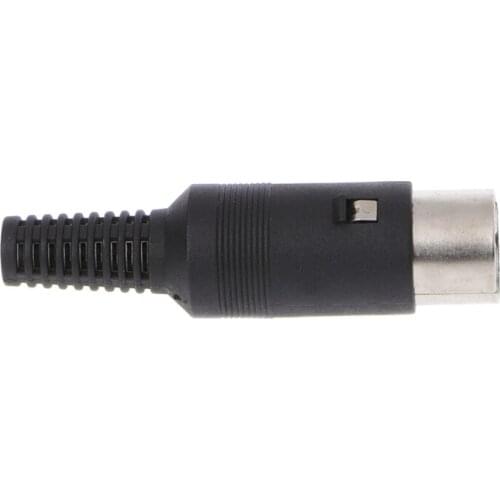 Male DIN Plug Socket Connector 3/4/5/6/7/8 PIN Chassis Cable Mount