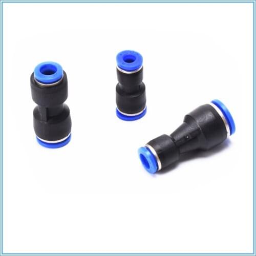 5Pcs Pneumatic Fittings Push In Straight Reducer Connectors For Air Vacuum Water Hose Plastic Pneumatic Parts