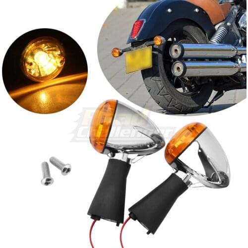 Motorcycle Rear Yellow LED Rear Turn Signals Indicators Fit For Indian Scout sixty BOBBER 2014-2019 18 17 16 15
