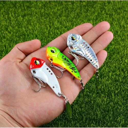 1Pcs Metal Spoon Fishing Lures Hard Minnow Lure Wobbler Vibration Crankbait With Treble Fishing Hook Spinner Bait Tools