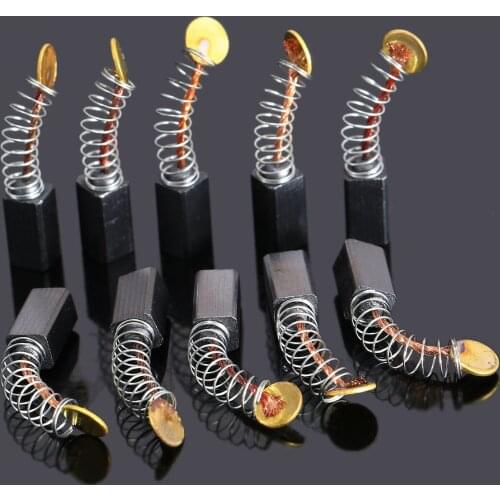 10pcs/5 Pairs 5x5x9mm Mini Drill Electric Grinder Replacement Carbon Brushes Spare Parts for Electric Motors Dremel Rotary Tool