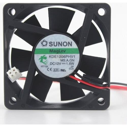 Sunon KDE1206PHV1 6cm 6015 DC 12V 1.6W 2-Lines cooling fan