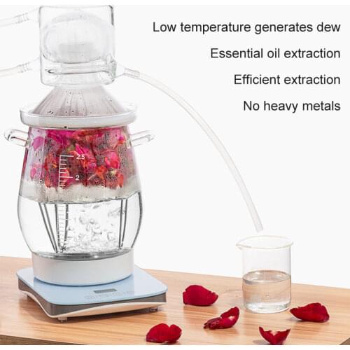 4L Pure Dew Machine Household Small Essential Oil Machine Glass Brewer Rose Water Distiller Glass Chinese Medicine Distiller