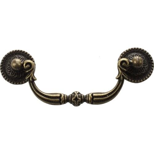 Antique Brass Cabinet Door Drawer Handles 100 mm