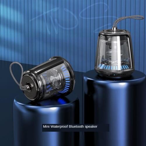 Mini Wireless Bluetooth Speaker With Night Light Clear Acrylic Waterproof Usb Powered Portable Smart Bluetooth Speakers