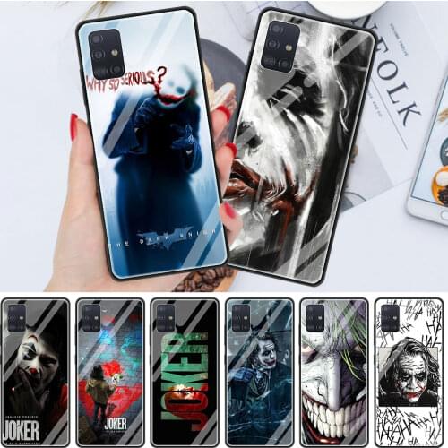The Joker Joaquin Tempered Glass Cover for Samsung Galaxy A21S A50 A51 A70 A71 A10 A41 M31 M51 Luxury Soft Edge Case Shell
