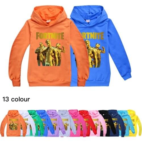 Fortnites Game Hooded Sweater Cartoon Printed Childrens Sweatshirt Boys Hooded Sweatshirt Kids