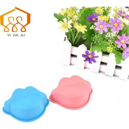 Diy Lips Shape Chocolate Ice Lattice Bakeware Silicone Cake Mold Tool Pudding Handmade Soap Cake Mold