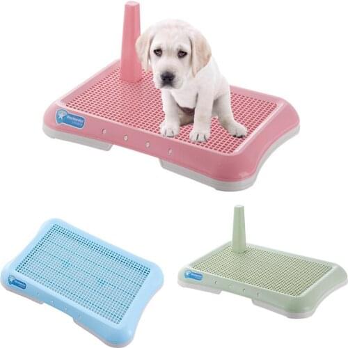 Indoor Dog Toilet Plastic Training Pet Puppy Litter Trays Urinary Pee Pad Cat Portable Easy to Clean Potty With Pilla Mat