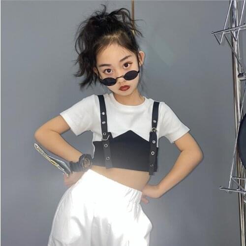 2021 hot sale girls patchwork t-shirt cotton summer fashion girls tops 6-12t B240