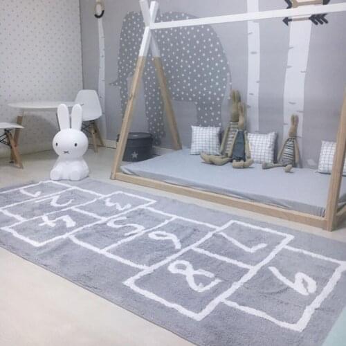 Hopscotch Crawling Blanket Baby Carpet Cotton Rug Baby Play Mat Activity Game Playmat Children Room Mat Kids Toys Carpet Numbers