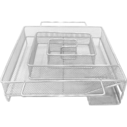 Stainless Steel Barbecue Tool Durable Multifunctional Square Smoked Basket Long Sawdust BBQ Smoked Barbecue Net