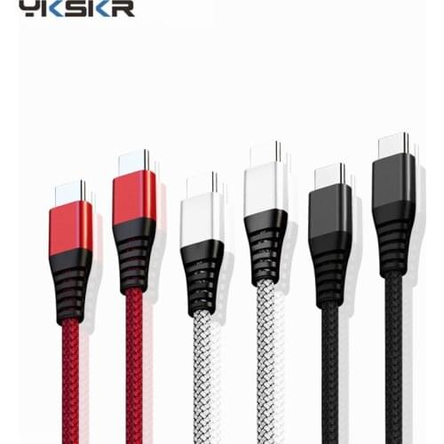 60W PD Fast Charge Data Charging For Samsung S8 S9 Quick Charge 4.0 Fast Charger Type C Cable For Xiaomi Huawei Wire Cord Cables