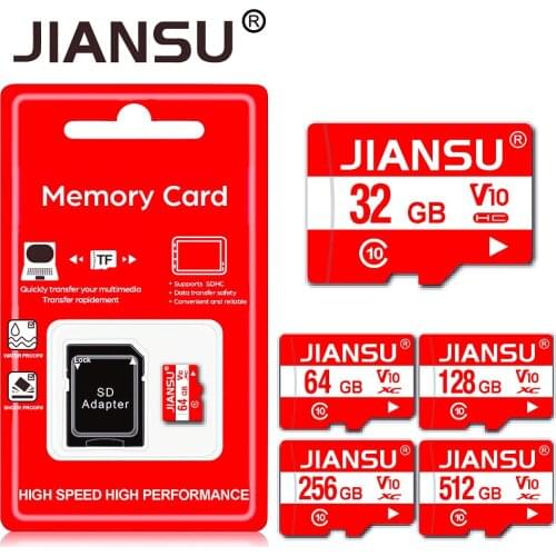 Memory Card 16GB 32GB 64GB 128GB 256GB Class 10 Micro Flash SD TF Card for Video camera Drone tablet Smartphone Adapter