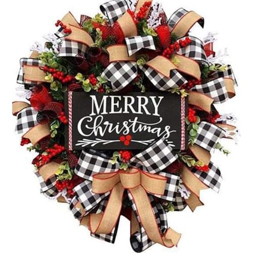 Creative Christmas Door Wreath Christmas Decoration Artificial Garland Wreaths For Car Home Window Wall Decoration