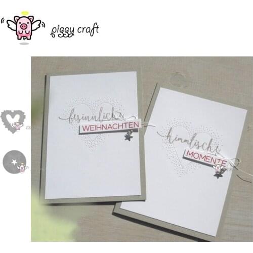 Piggy Craft metal cutting dies cut die mold Heart stars ornament Scrapbook paper craft knife mould blade punch stencils dies
