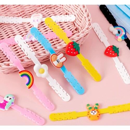 Cartoon Silicone Hook Strap Holder Extension For Mask Ear Protector Soft Anti-tightening Release Pain Ear Grip Extension Masks B