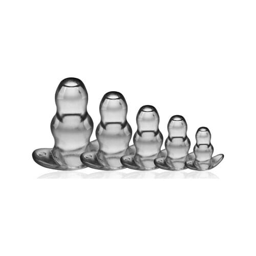 Candiway 4 Sizes Soft Silicone Hollow Waterproof Anal Expanding Plug Prostate Massage Adult Product Sex Toys For Women Men 1PC