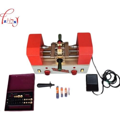 Desktop two-way punching machine high precision beads pearl special punching machine electric perforator equipment 220V 180W