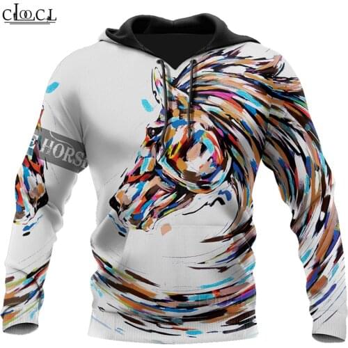 HX Newest Popular Animal Horse 3D Printed Hoodie Men Women Tracksuit Autumn Long Sleeve Fashion Casual Hoodie Drop Shipping