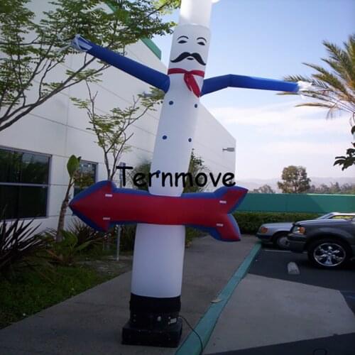Single leg cooker chef dancer inflatable air dancer inflatable wave man air walker balloons cartoon sky dancer