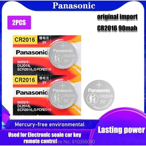 2pcs original brand for PANASONIC cr2016 BR2016 DL2016 LM2016 KCR2016 ECR2016 3v button cell coin lithium batteries for watch