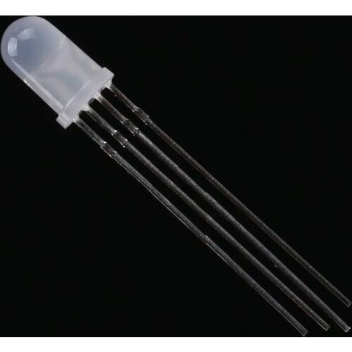 100 PCS Multicolor 4pin 5mm RGB Led Diode Light Lamp diffused Tricolor Round Common Anode LED 5 mm Light Emitting Diode