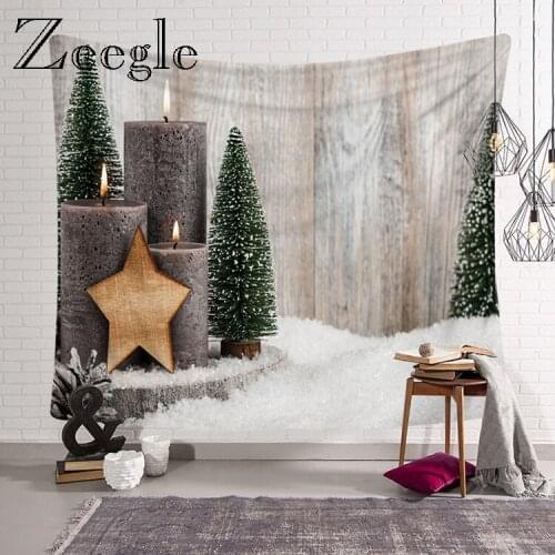 Zeegle Christmas Tapestry Home Decoration Tapestry New Year Blanket Sofa Chair Blanket Bedroom Account Picnic Mat Beach Towel