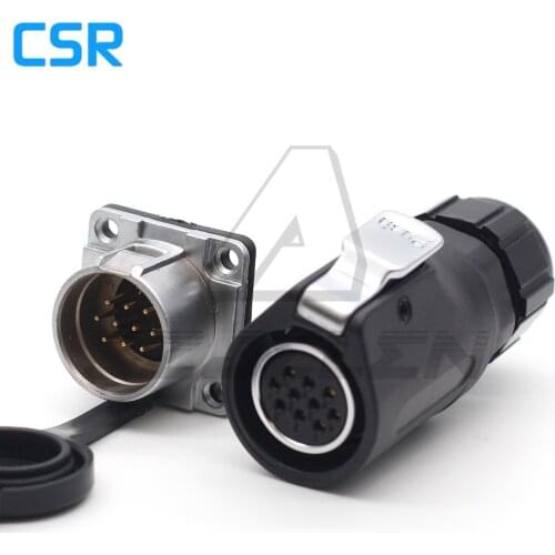 XHP20 series, 10 pin waterproof connector Male Socket, Automotive charging connector