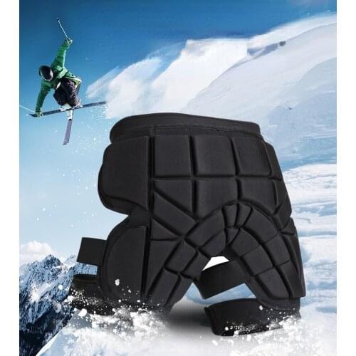 PROPRO Outdoor Sports Hip Paded Shorts Lycra Pants Skiing Skating Protection Butt Protector Skate Snowboard Shorts Black