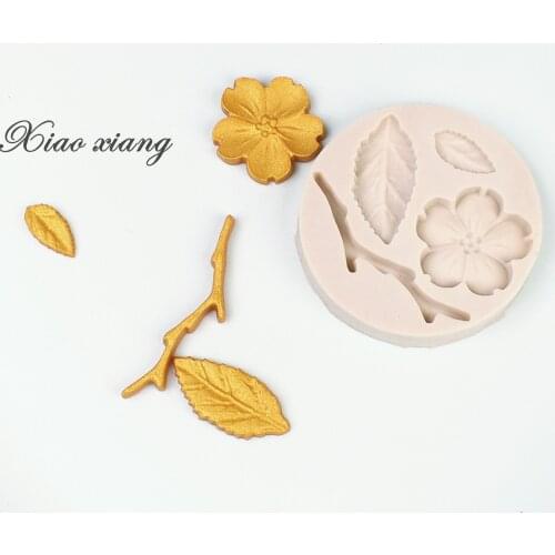 DIY Peach Blossom Fondant Silicone Molds For Baking Cake Decoration Tools Chocolate Baking Mold Kitchen Baking Accessories M756