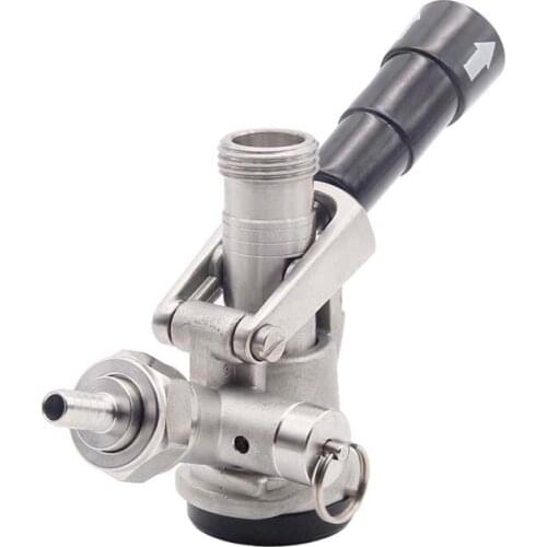 D Style Keg Coupler with Stainless Steel Body & Stainless Steel Probe with PRV Brand New Kegging Equipment Draft Beer