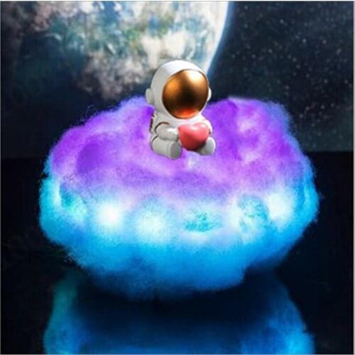 Led Astronaut Night Light Creative Gift For Girl Baby Room Bedside Decor Home Usb Remote Control Colorful Childrens Night Lamp