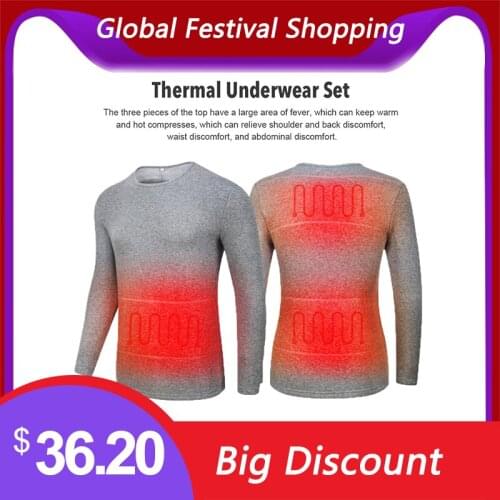 M~3XL Fever Thermal Underwear Smart Electric Thermal Underwear Set Fast Heating In 3 Seconds Whole Body Electric Heating