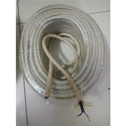 5m/lot Edison Vintage Round Electrical Wire Loft Rope Cable Retro Textile Braided Cable Wire Lamp Cord 2*0.75mm rope cable