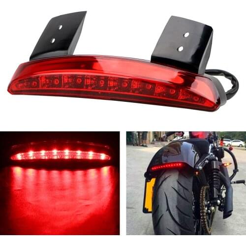 LEEPEE Motorcycle Lights Rear Motorcycle Accessories Cafe Racer Fender Edge Red LED for XL 883 1200 Brake Tail light
