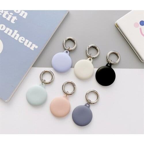Soft Liquid Silicone Cover for Apple Airtag Case Protective Shell Tracker Accessories Anti-scratch Sleeve Keychain Airtag Sleeve
