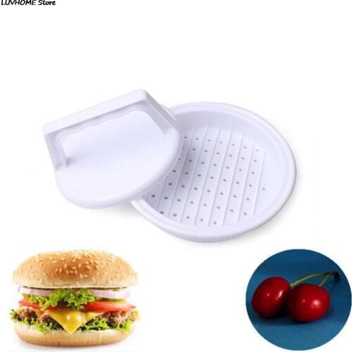 1 Set Round Shape Hamburger Press Food-Grade Plastic Hamburger Meat Beef Grill Burger Press Patty Maker Mold Mould Kitchen Tool