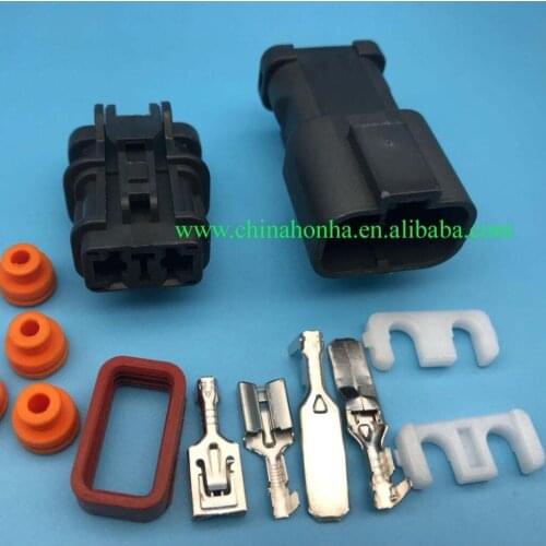 10/20/50/100 pcs kit 6.3mm auto 2 pin electrical plug female male cable pin header connector 7123-6423-30 7222-6423-30