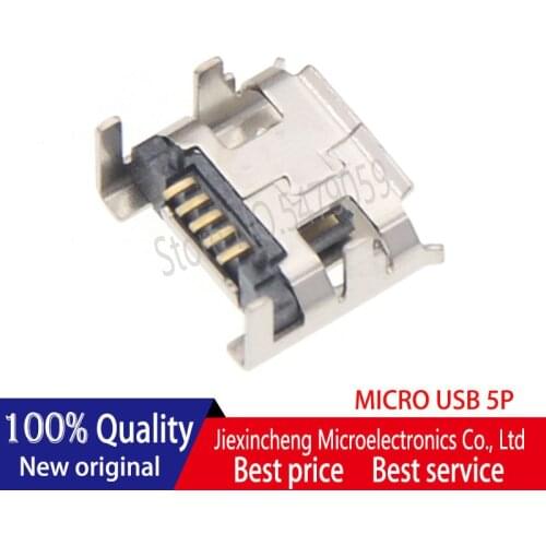 10PCS MICRO USB 5P male 4 pin plug Tail Charging socket USB socket