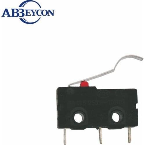 15A 250V 1NO1NC DPDT DPST Plunger type bent long solder lever Mini Micro Switch 3Pin With Roller Limit Switch